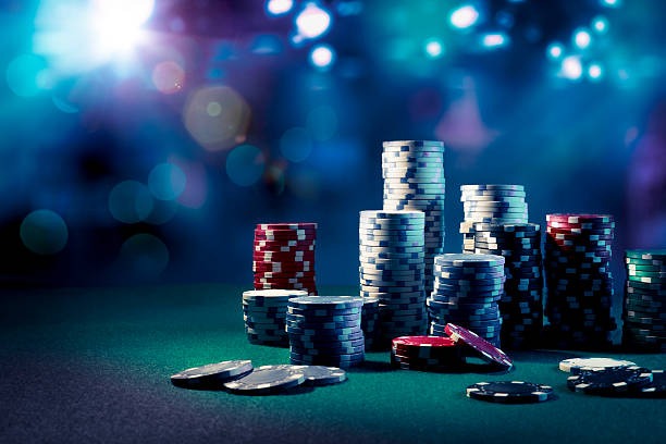 Baccarat table layout with cards dealt